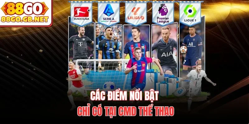 Các điểm nổi bật chỉ có tại CMD thể thao